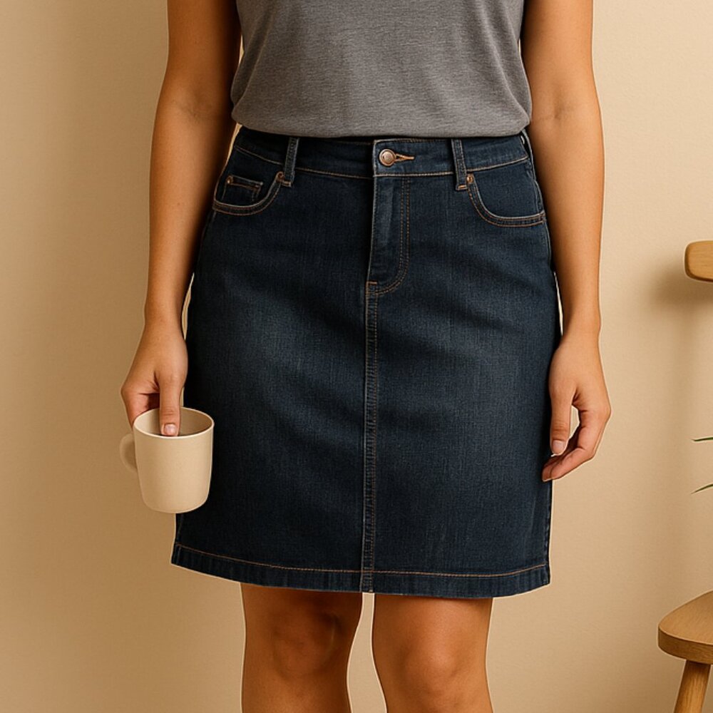 Old Navy jean skirt, size 12, lightly used great condition, with pockets!
